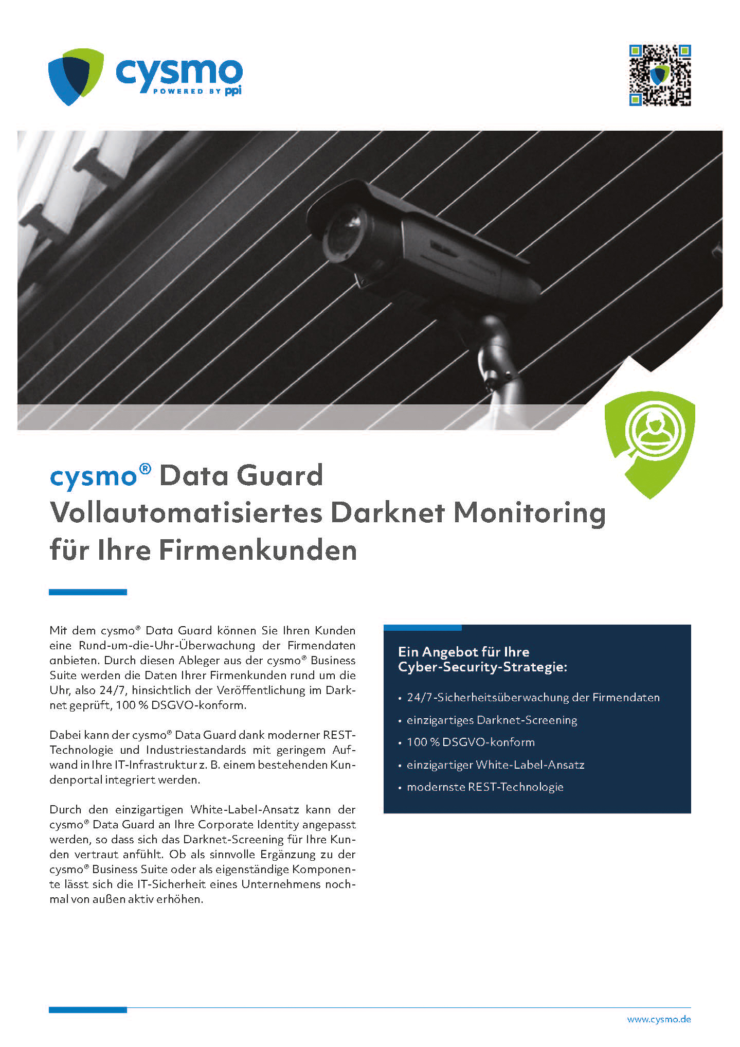 cysmo® Data Guard - Vollautomatisiertes Darknet Monitoring für Ihre Firmenkunden
